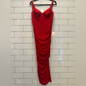 NWT Saints & Secrets - Red Ruched Evening Dress
